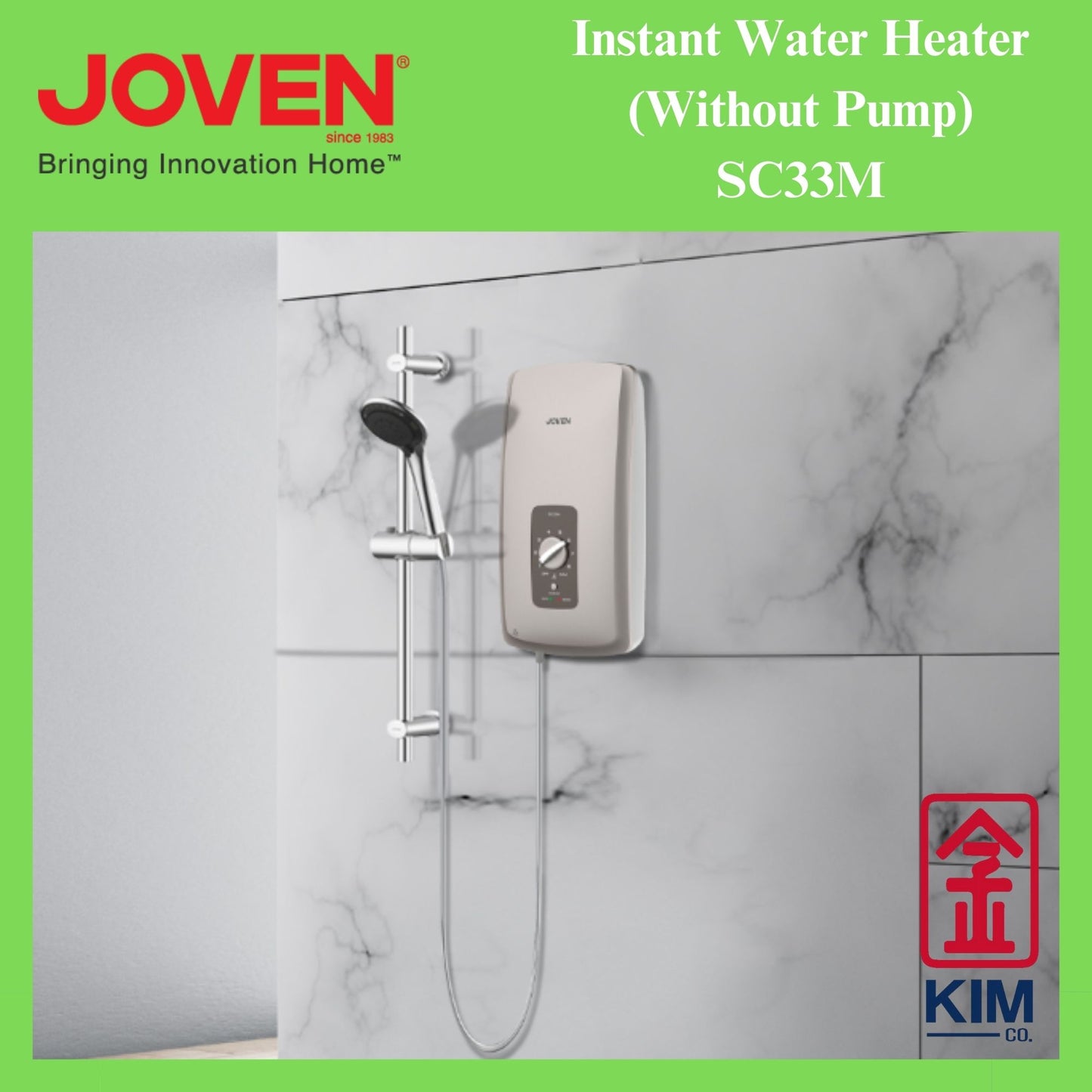 Joven Instant Water Heater Without Pump (SC33M) (Dark Sliver)