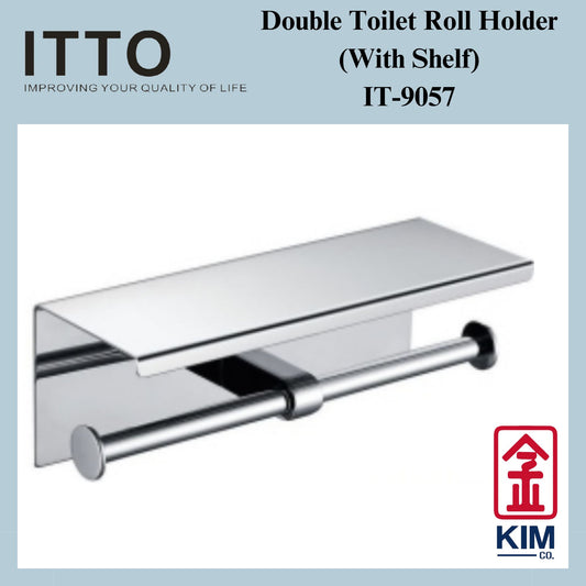 Itto Stainless Steel 304 Chrome Toilet Roll Holder With Shelf (IT-9057)