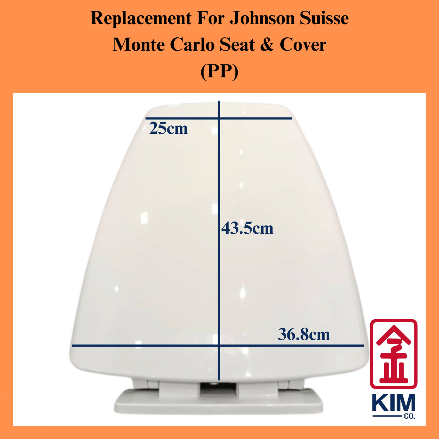 Medium Duty Soft Close Seat & Cover Replacement for Johnson Suisse Monte Carlo Seat & Cover