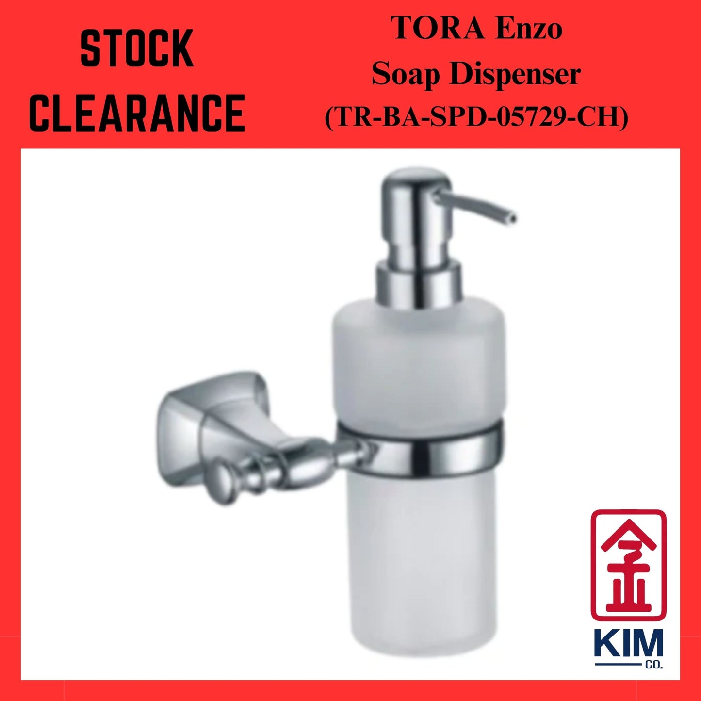 ( Stock Clearance ) Tora Enzo Brass Chrome WM Soap Dispenser (TR-BA-SPD-05729-CH)