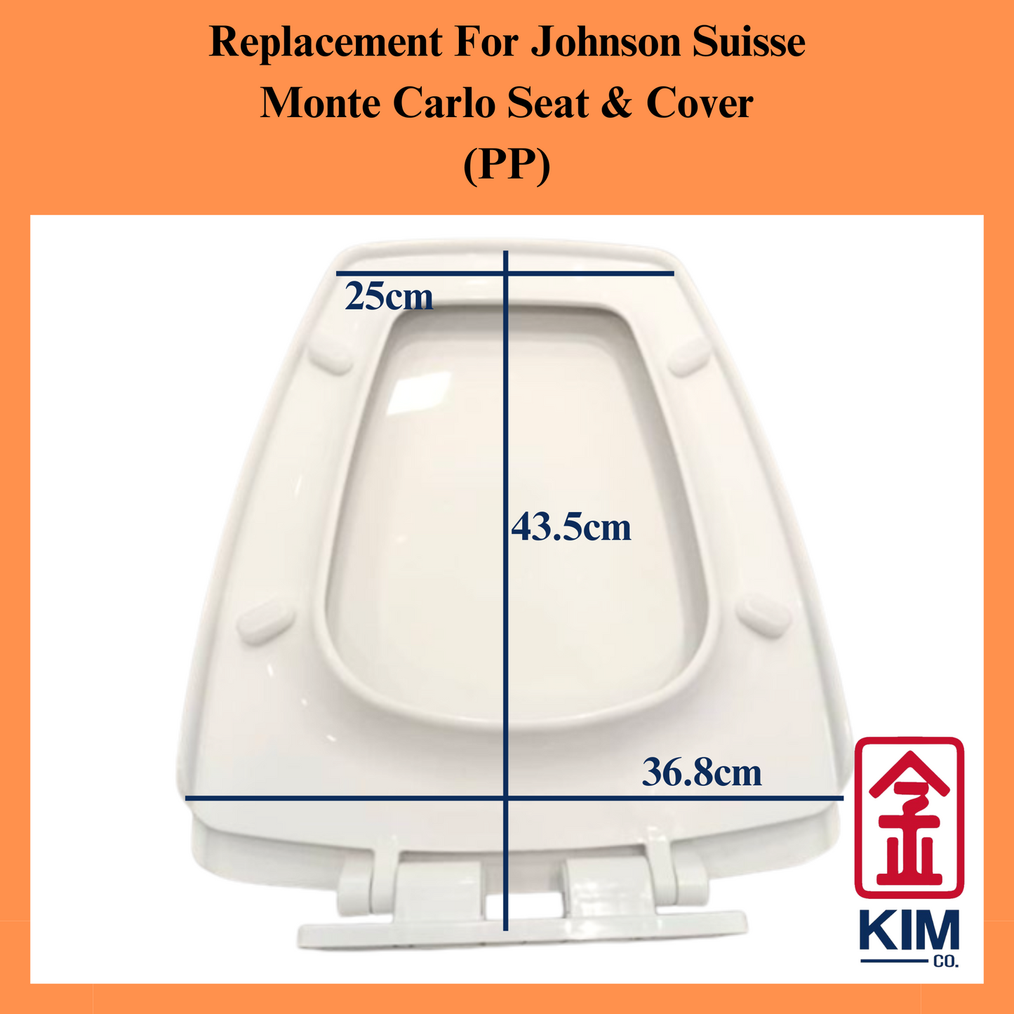 Medium Duty Soft Close Seat & Cover Replacement for Johnson Suisse Monte Carlo Seat & Cover