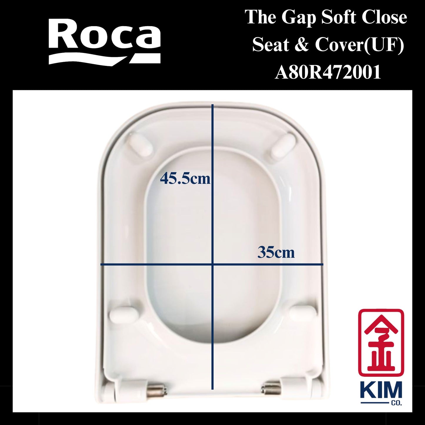 Roca The Gap Soft Close Seat & Cover (UF)(A80R472001)