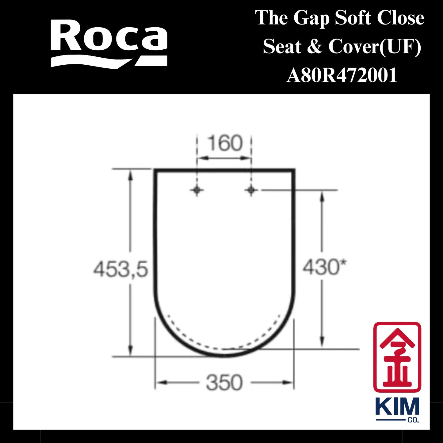 Roca The Gap Soft Close Seat & Cover (UF)(A80R472001)