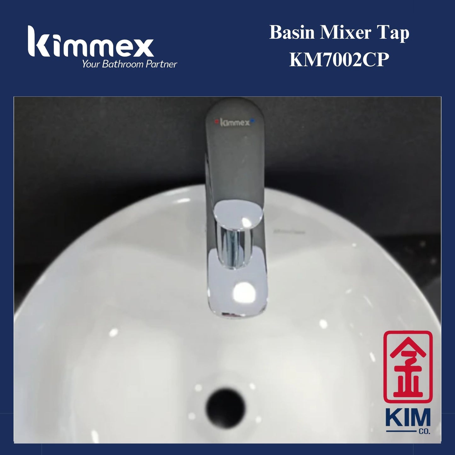 kimmex A Series Basin Mixer Without Pop Up Waste (KM7002CP)