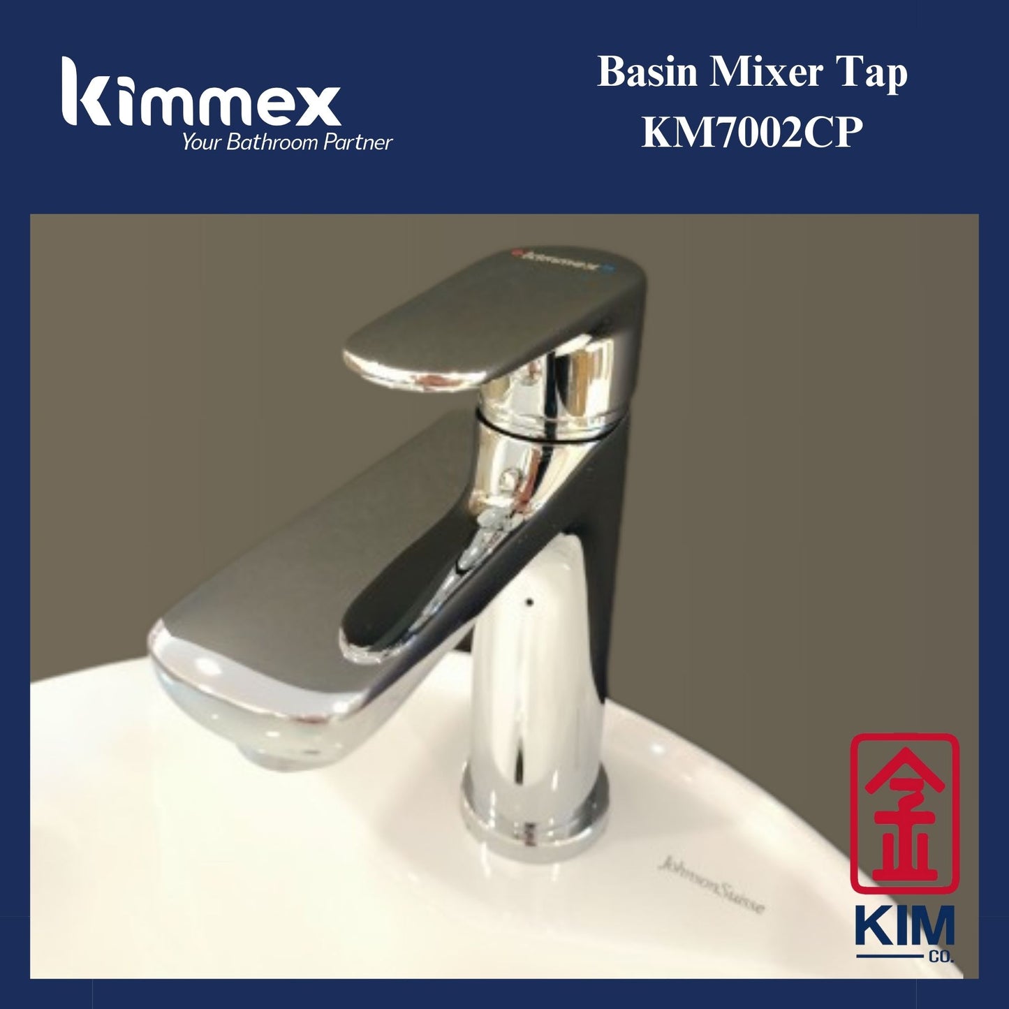 kimmex A Series Basin Mixer Without Pop Up Waste (KM7002CP)