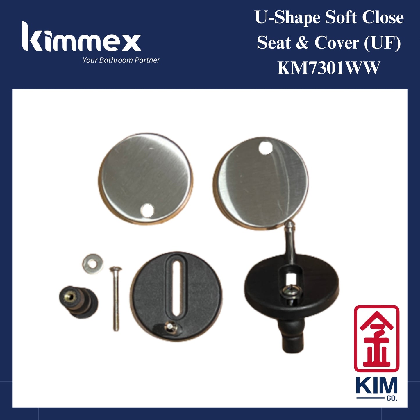 kimmex U-Shape Soft Close Seat & Cover (UF) (KM7301WW)
