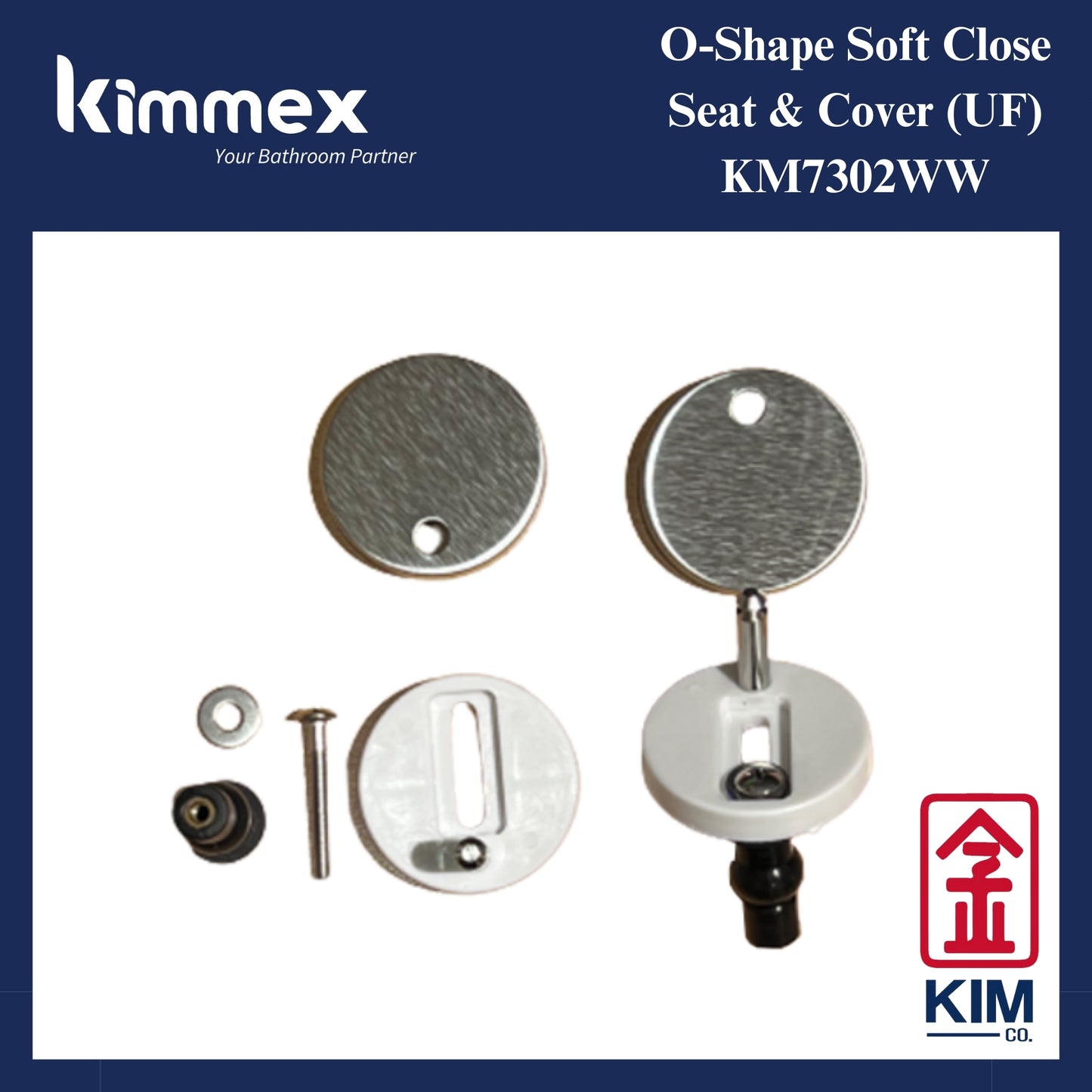 kimmex O-Shape Soft Close Seat & Cover (UF) (KM7302WW)