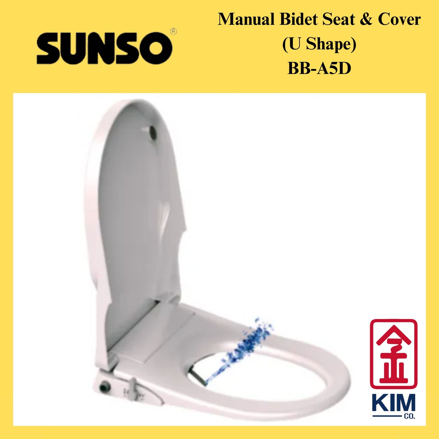 Sunso Manual Bidet Seat & Cover D Shape (BB-A5D)
