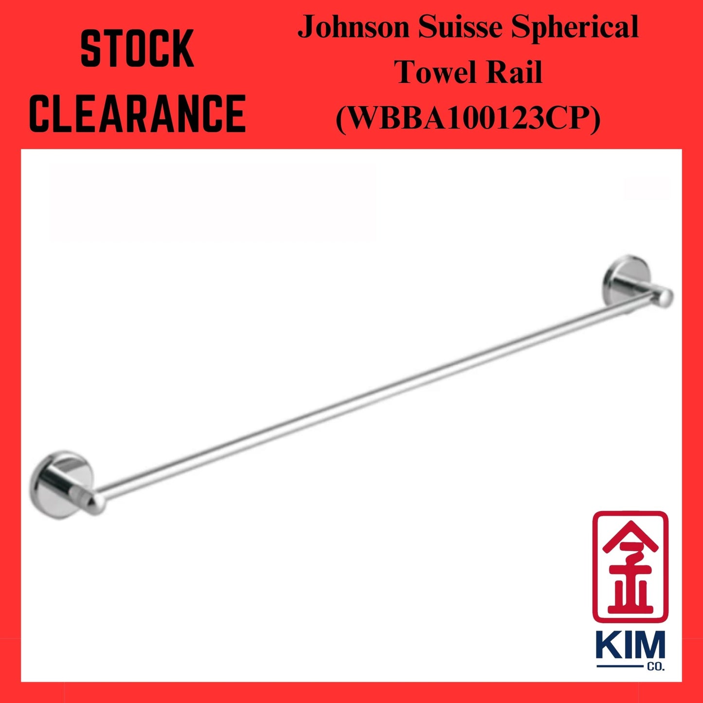 ( Stock Clearance ) Johnson Suisse Spherical Towel Rail (WBBA100123CP)