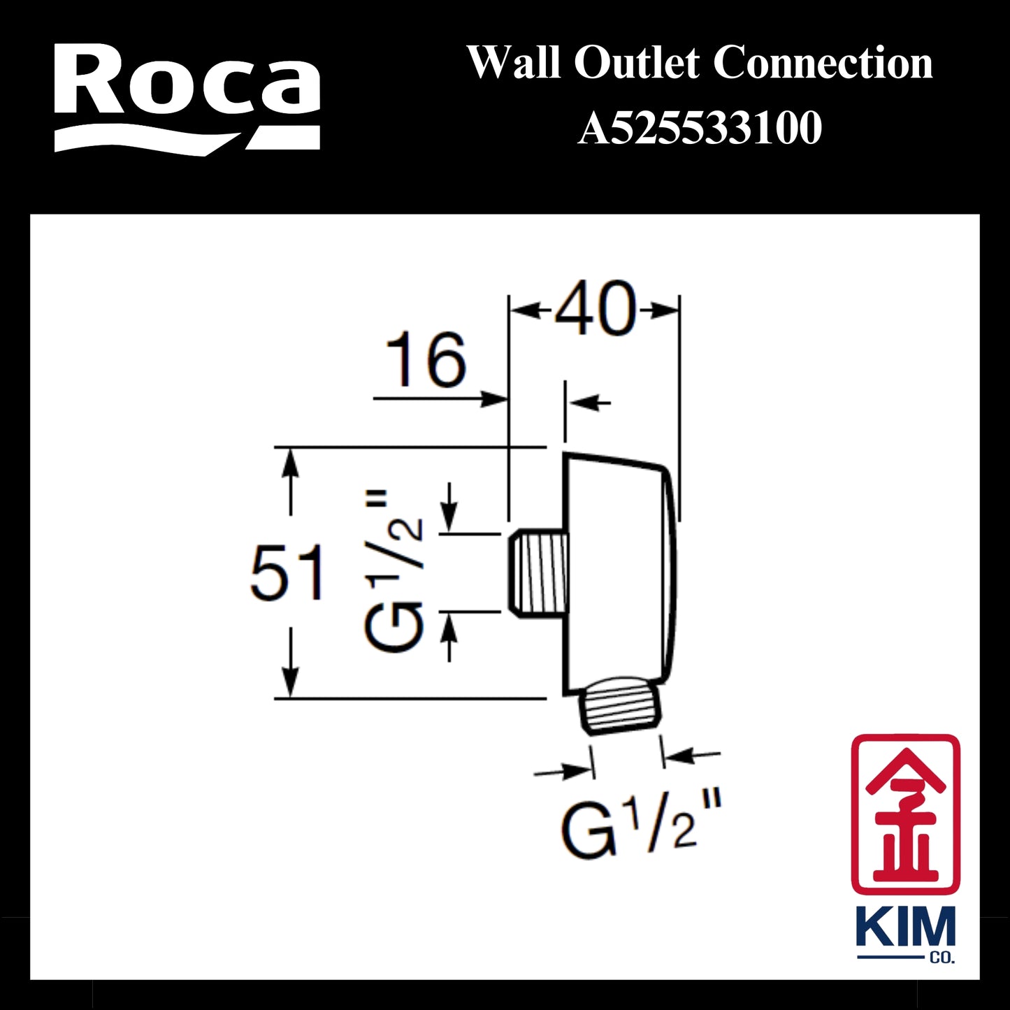 Roca Brass Wall Outlet Connection (A525533100)