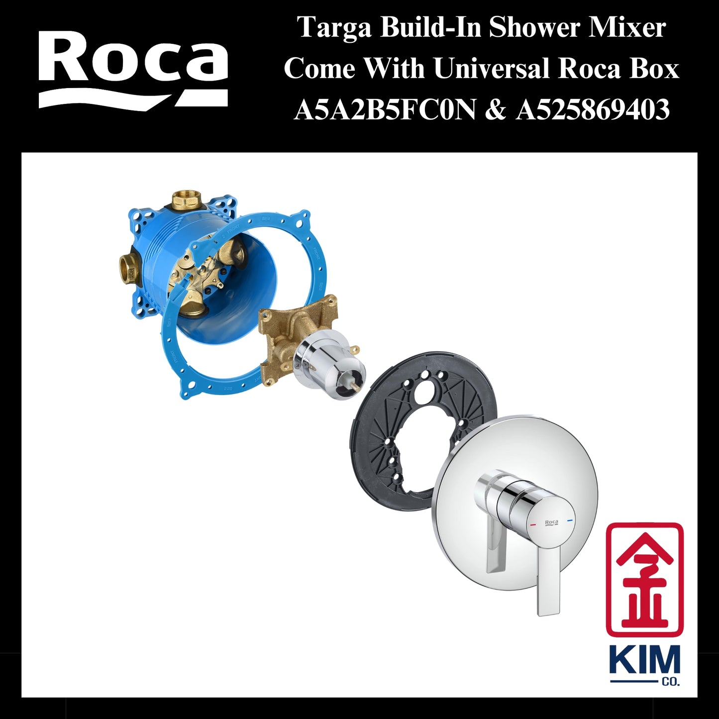 Roca Targa Build-In Shower Mixer (A5A2B5FC0N & A525869403)