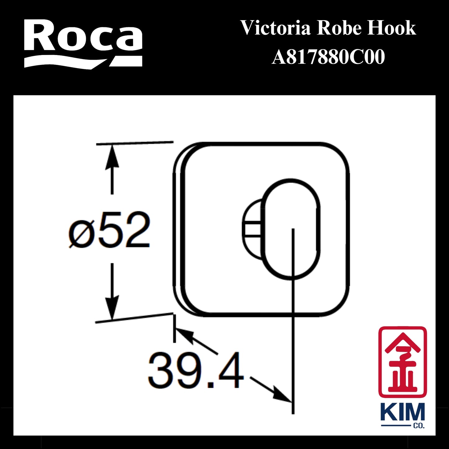 Roca Victoria Robe Hook (A817880C00)