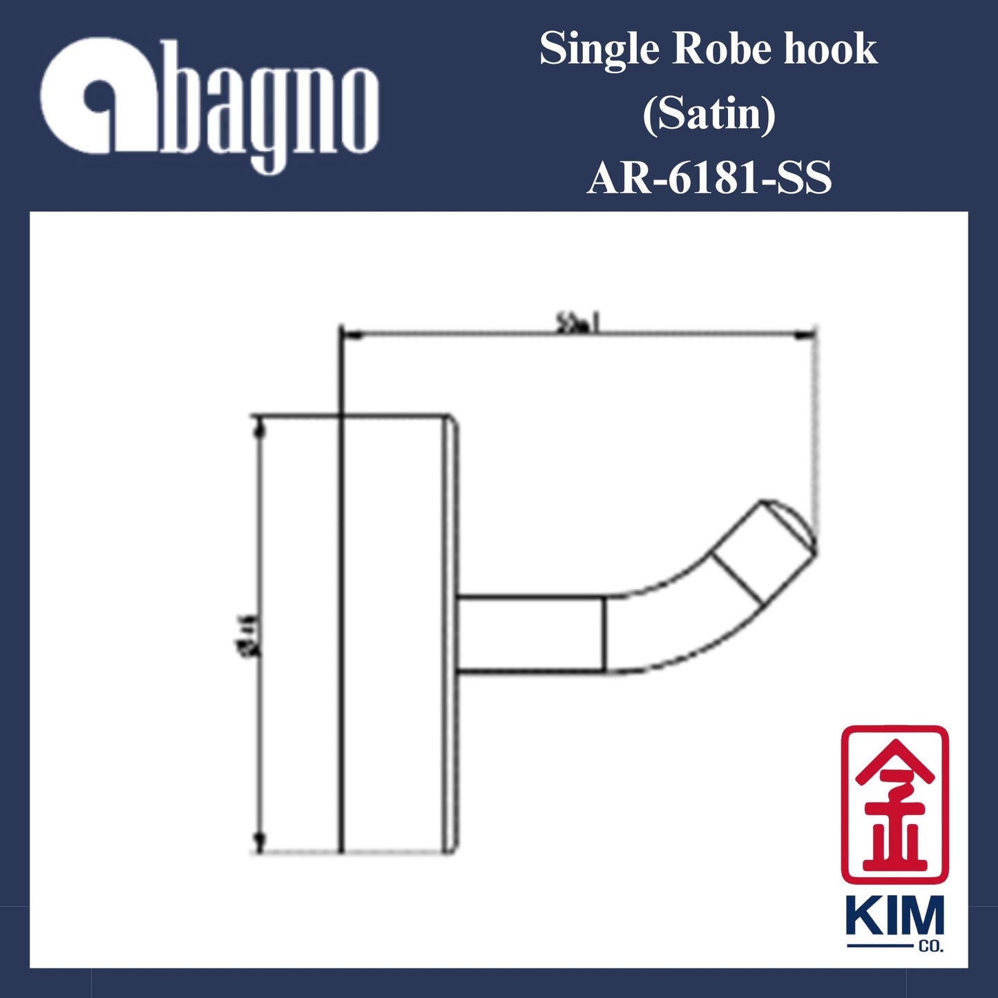 Abagno Stainless Steel 304 Robe Hook (AR-6181-SS)