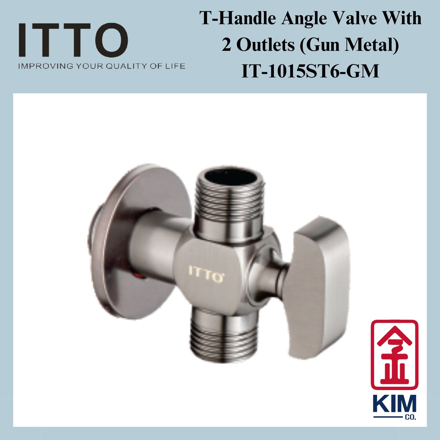Itto Ball Valve Type Angle Valve With 2 Outlets (IT-1015ST6)