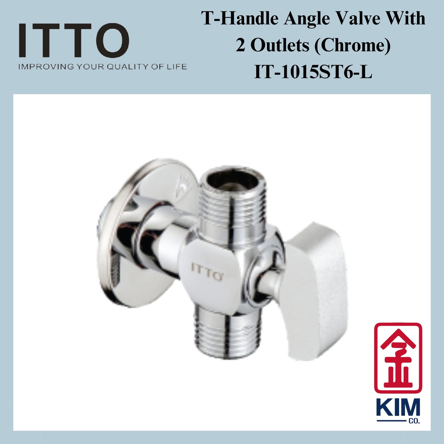 Itto Ball Valve Type Angle Valve With 2 Outlets (IT-1015ST6)