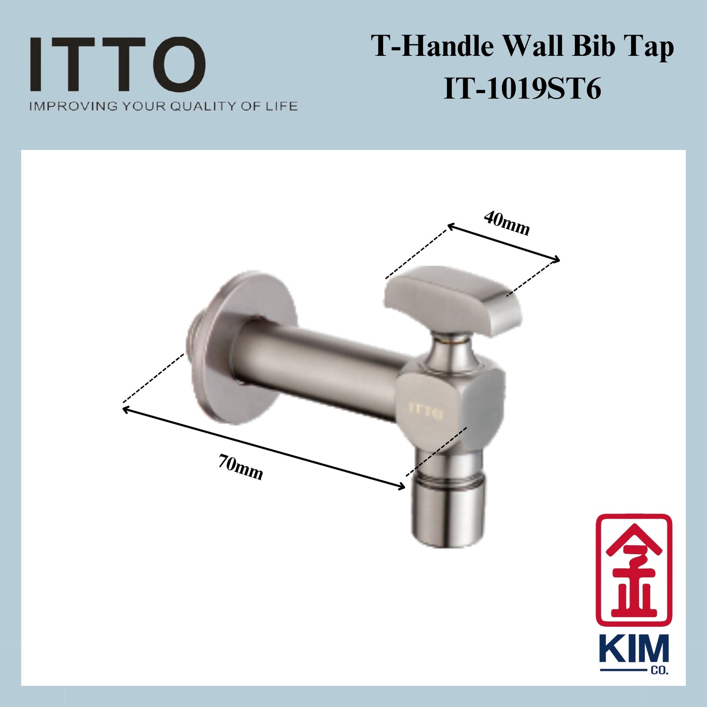 Itto Ball Valve Type Wall Bib Tap (IT-1019ST6)