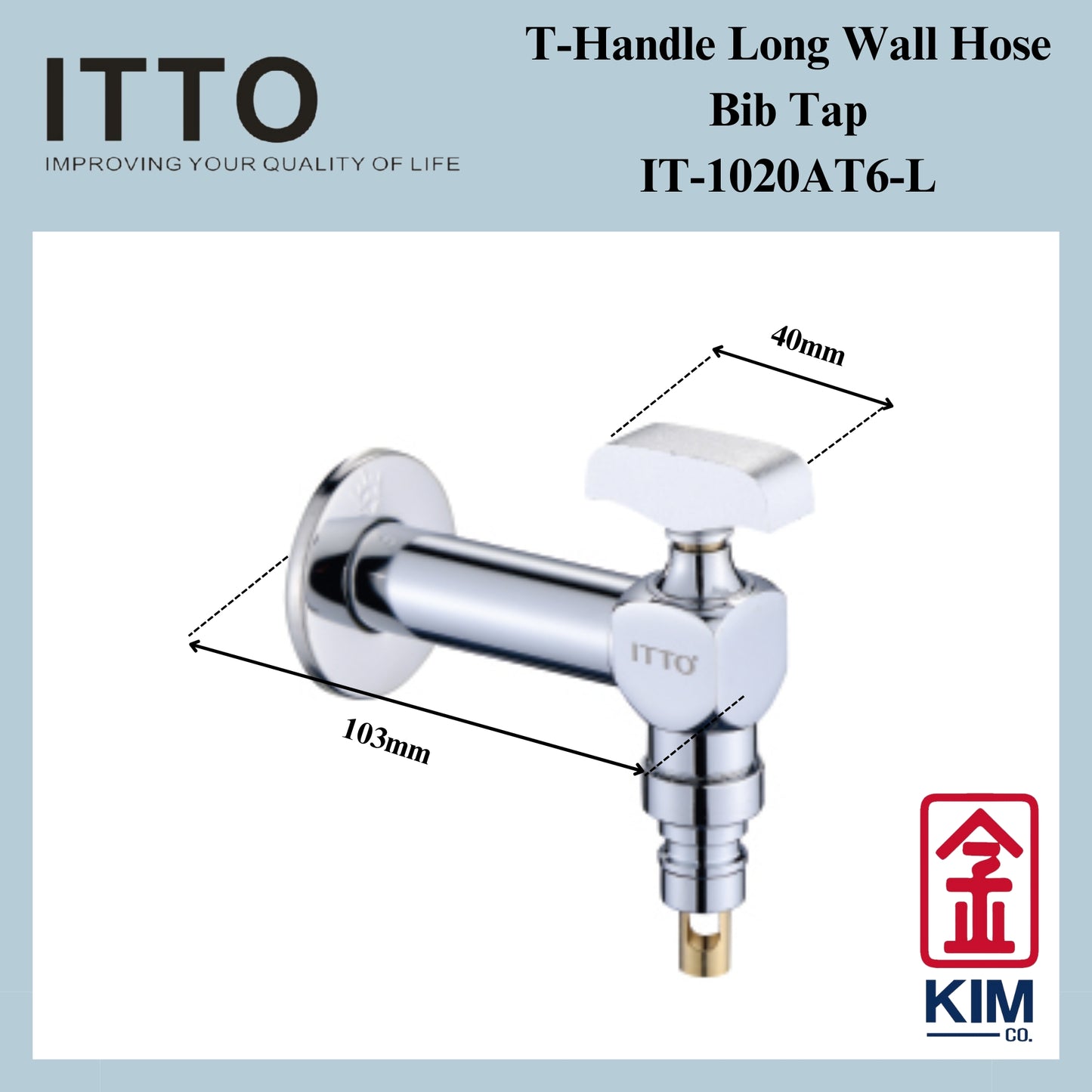 Itto Ball Valve Type Wall Long Hose Bib Tap (IT-1020AT6)