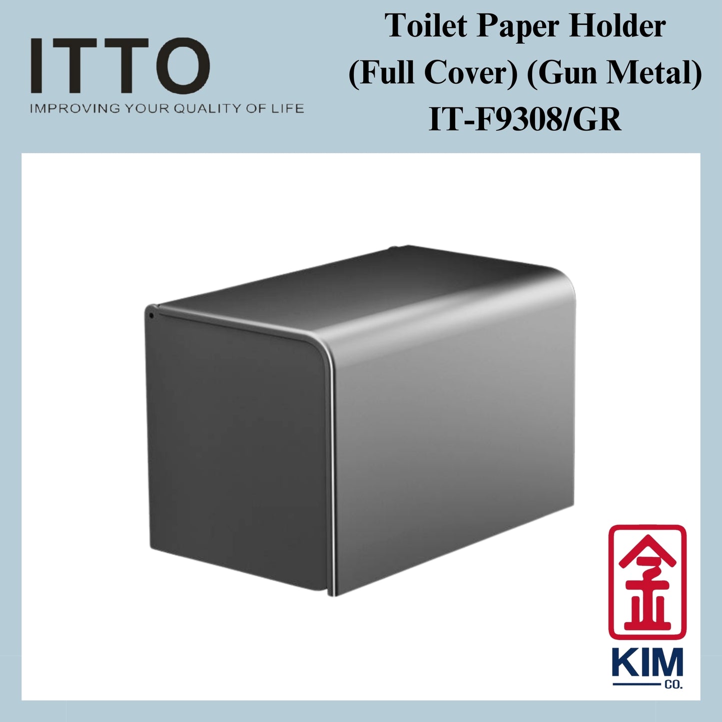 Itto Stainless Steel Toilet Roll Holder With Full Cover
