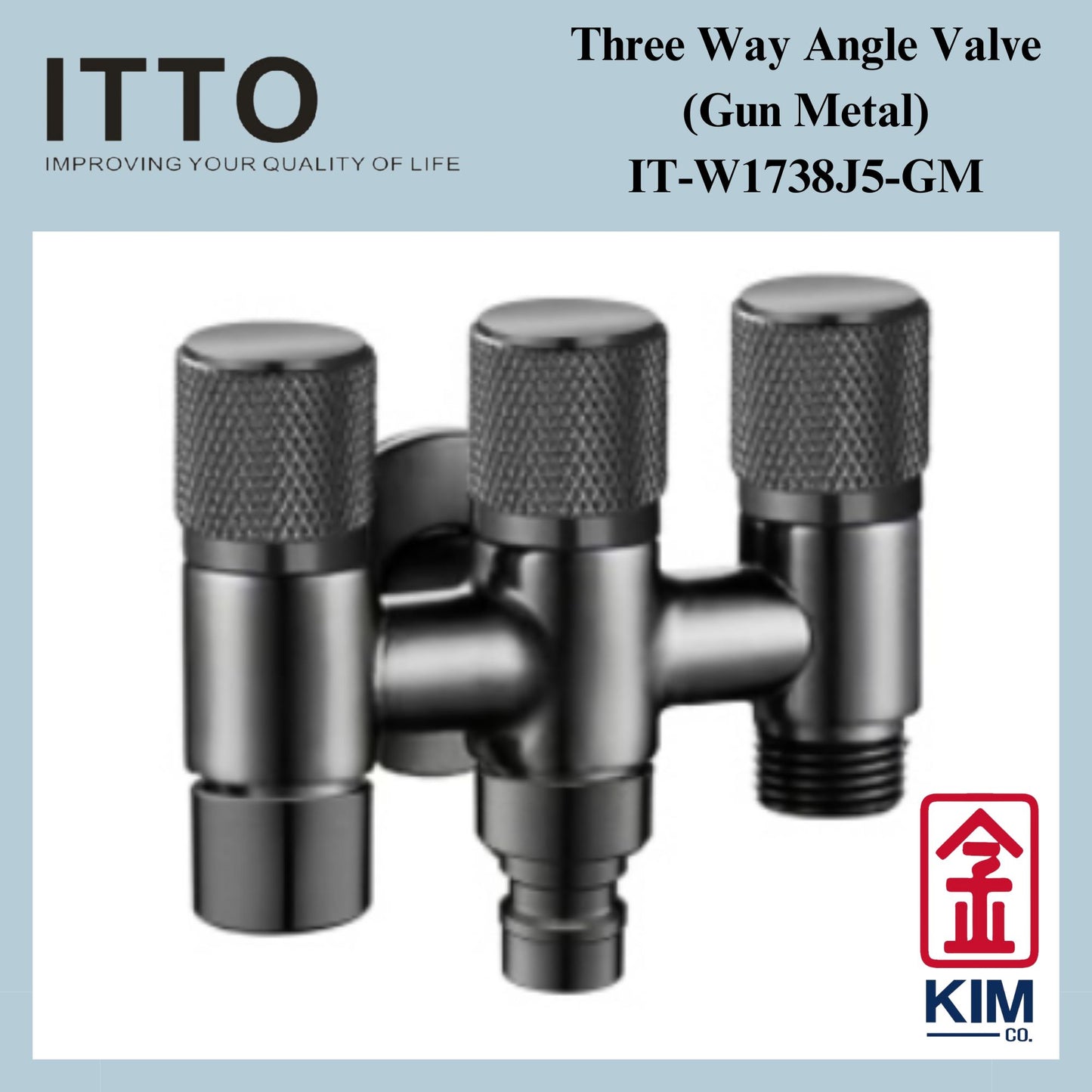 Itto Stainless Steel 304 Three Way Angle Valve (IT-W1738J5)
