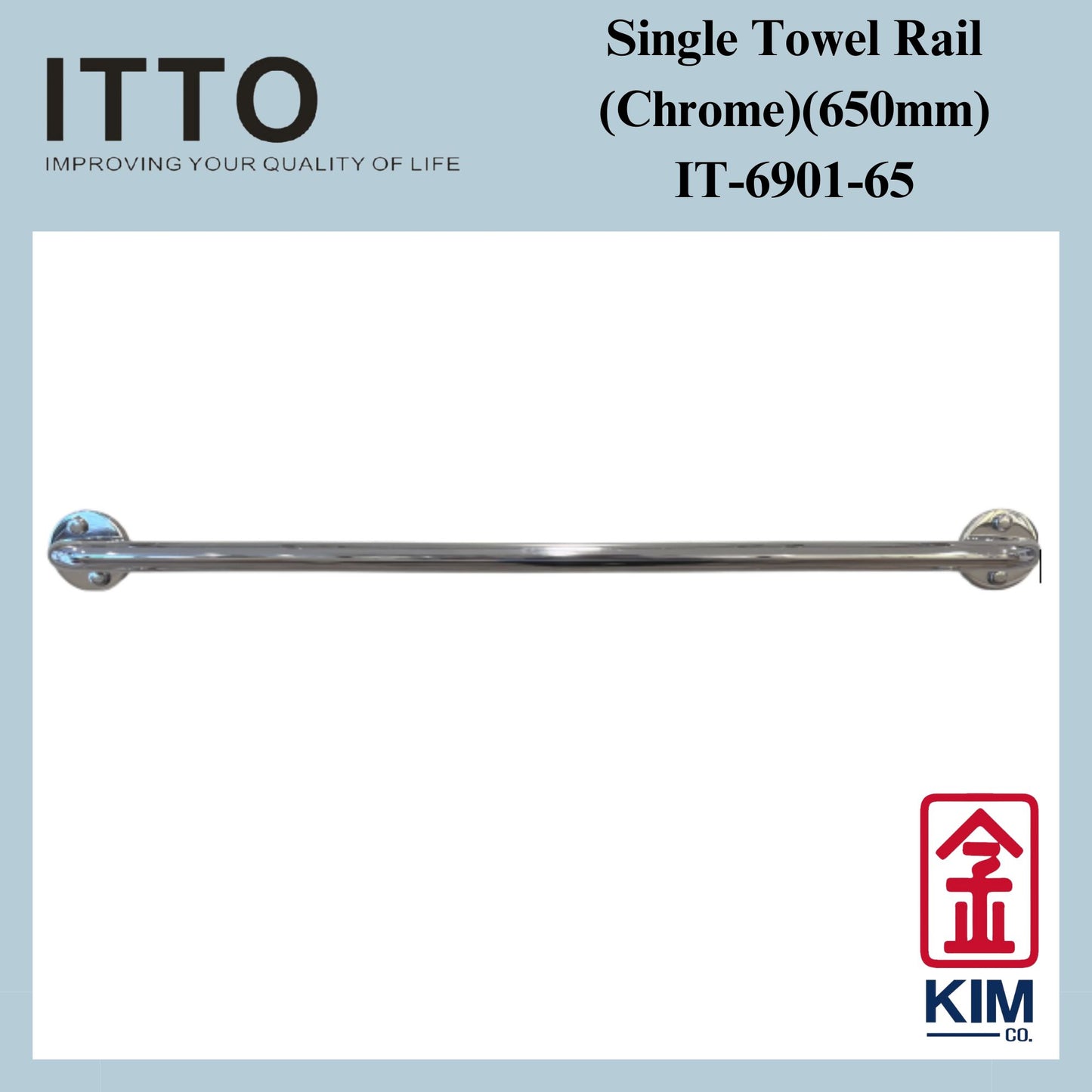 Itto Stainless Steel 304 Towel Rail (IT-6901-650 & IT-6901/650/LS)