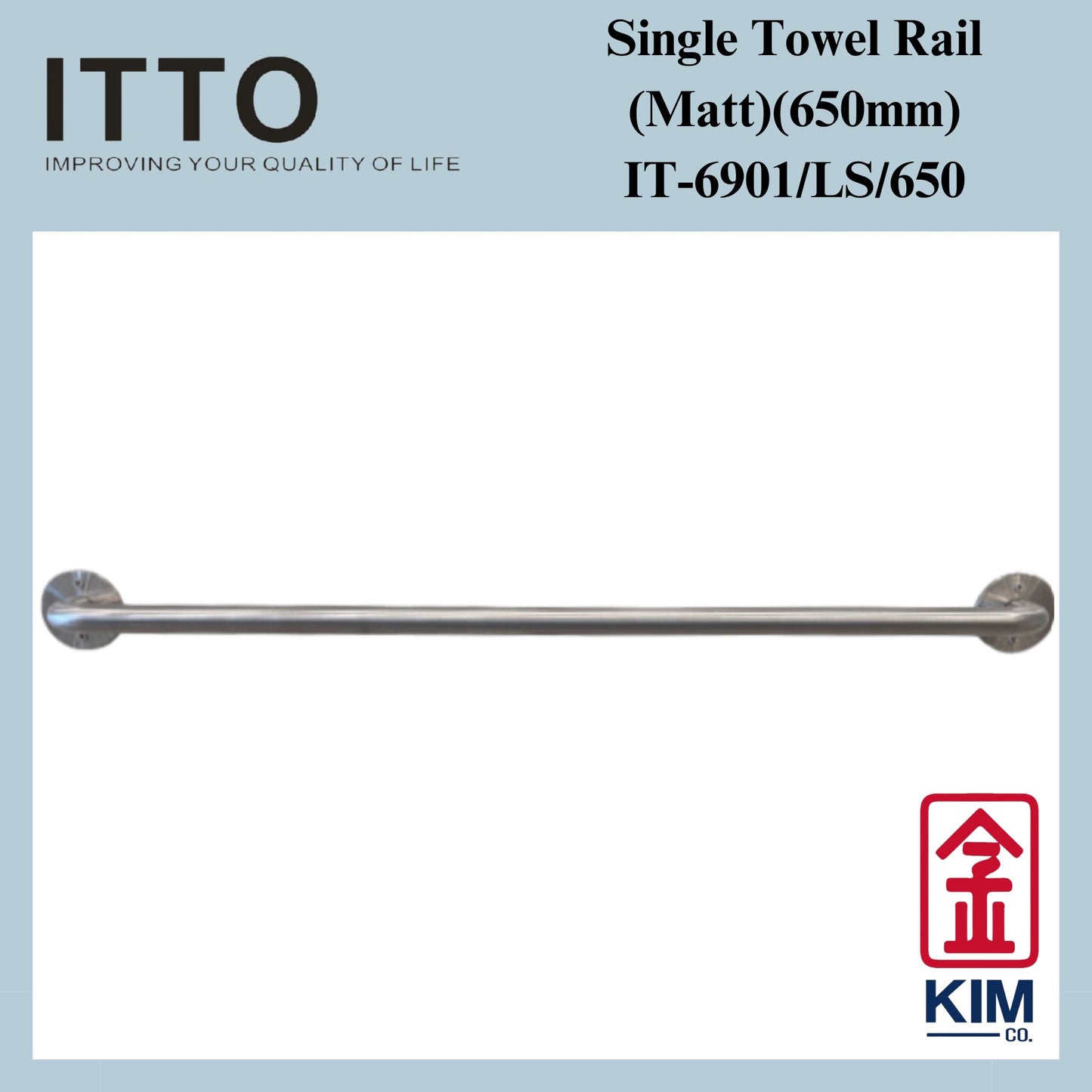 Itto Stainless Steel 304 Towel Rail (IT-6901-650 & IT-6901/650/LS)