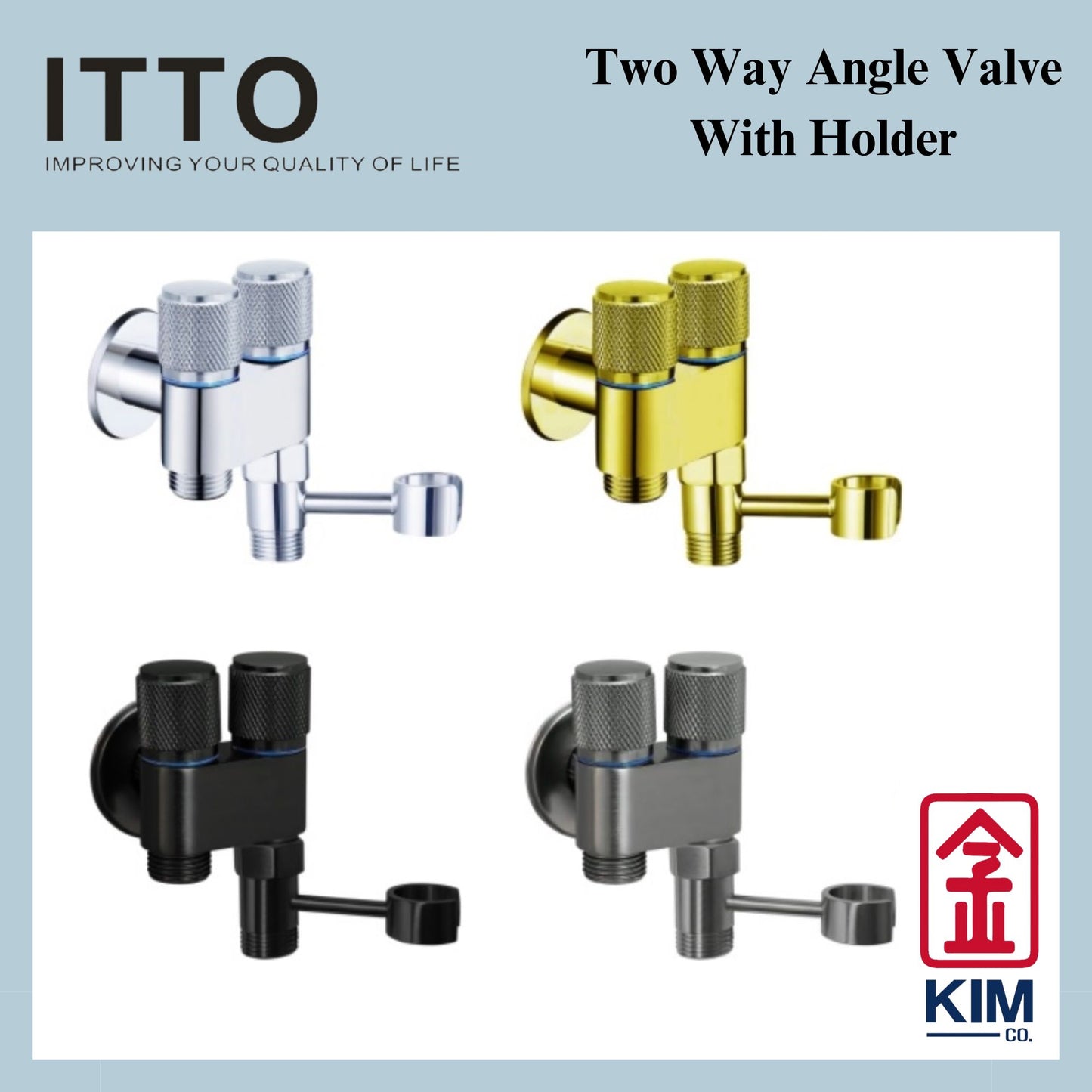 Itto Stainless Steel 304 Two Way Angle Valve With Holder (IT-W1733)