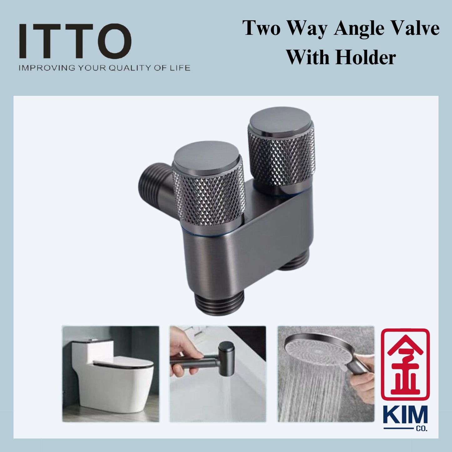 Itto Stainless Steel 304 Two Way Angle Valve With Holder (IT-W1733)