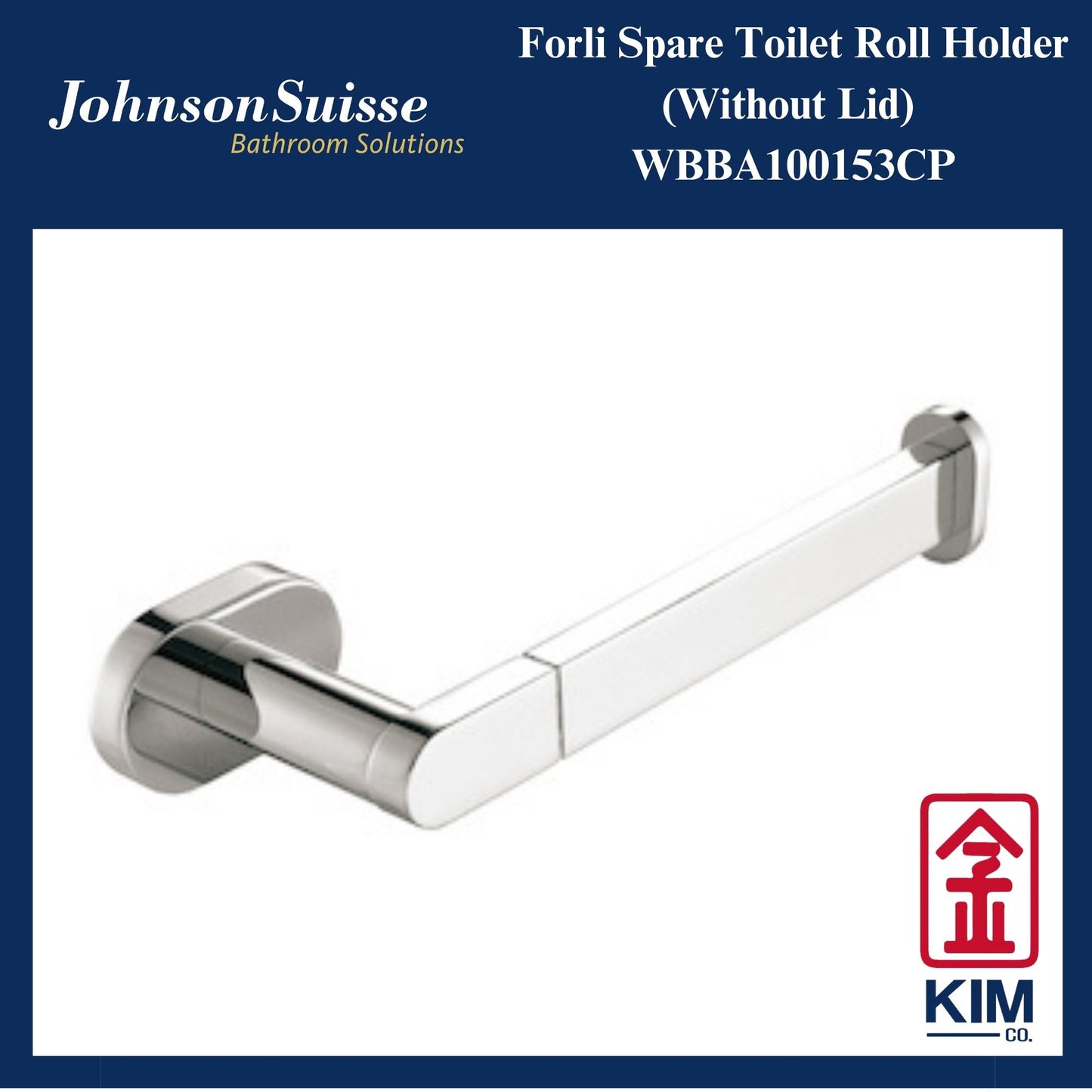 Johnson Suisse Forli Spare Toilet Roll Holder Without Lid (WBBA100153CP)