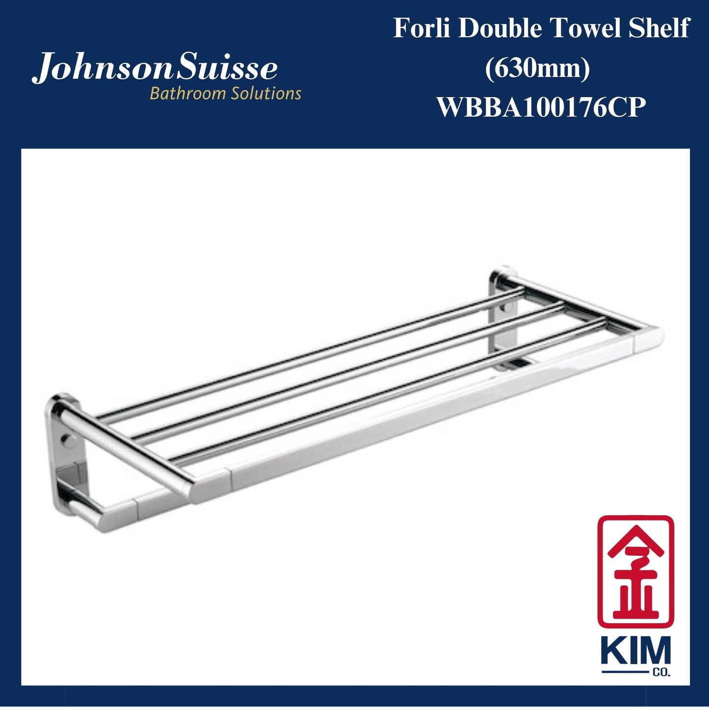 Johnson Suisse Forli Double Towel Shelf (WBBA100176CP)