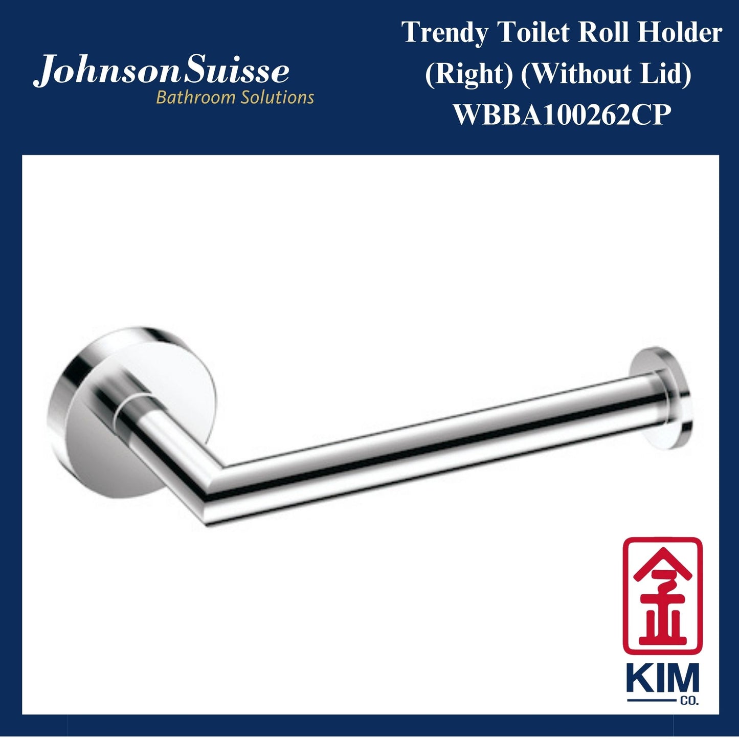Johnson Suisse Trendy Toilet Roll Holder Without Lid (Right) (WBBA100262CP)
