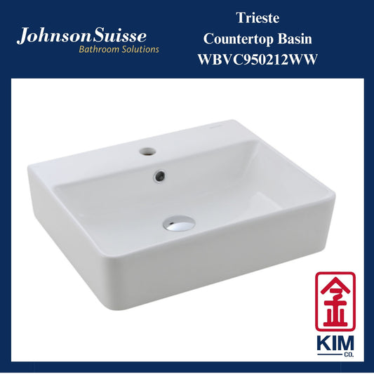 Johnson Suisse Trieste Countertop Basin (WBVC950212WW)