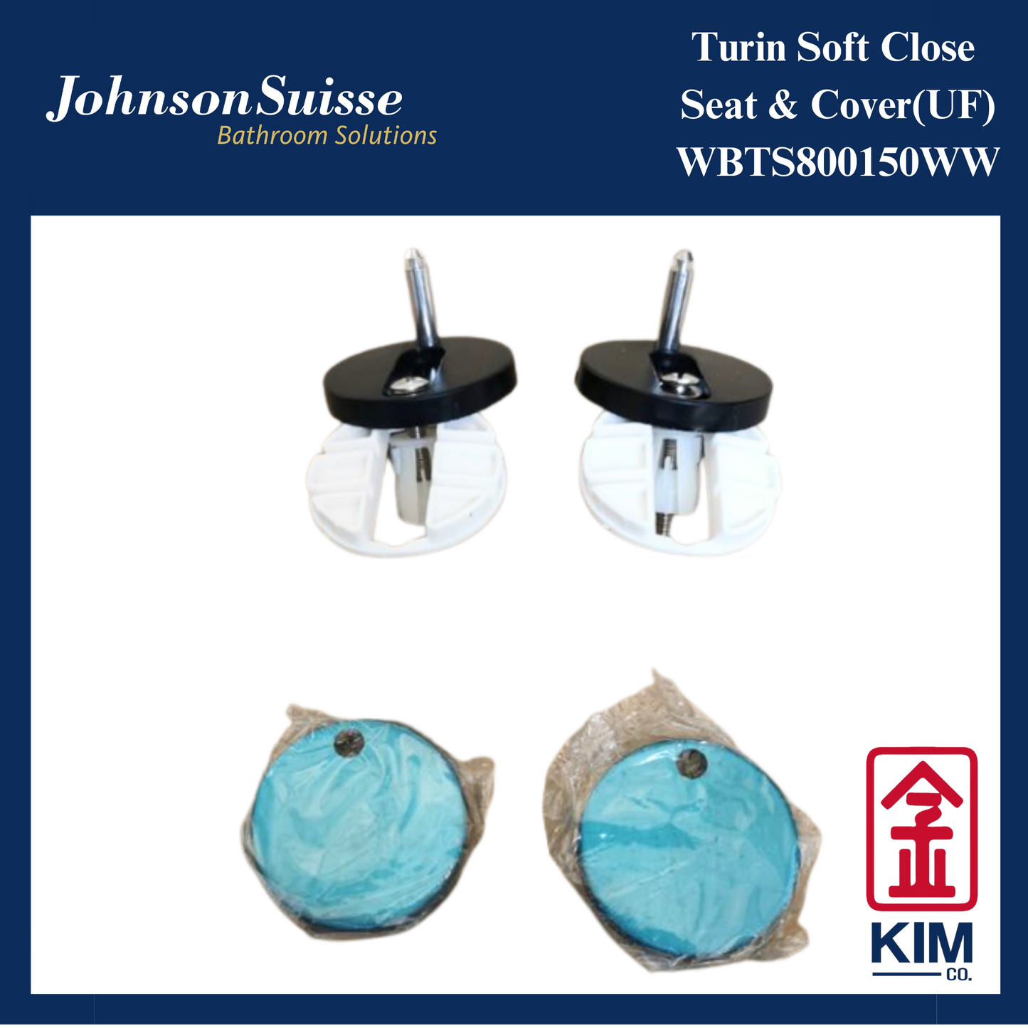 Johnson Suisse Turin/ Erika/ Lucca Soft Close Seat & Cover (UF)(WBTS800150WW)