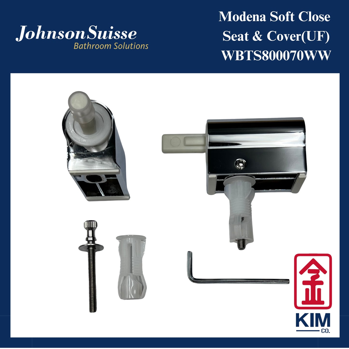 Johnson Suisse Modena Soft Close Seat & Cover (UF)(WBTS800070WW)