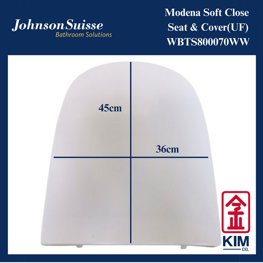 Johnson Suisse Modena Soft Close Seat & Cover (UF)(WBTS800070WW)