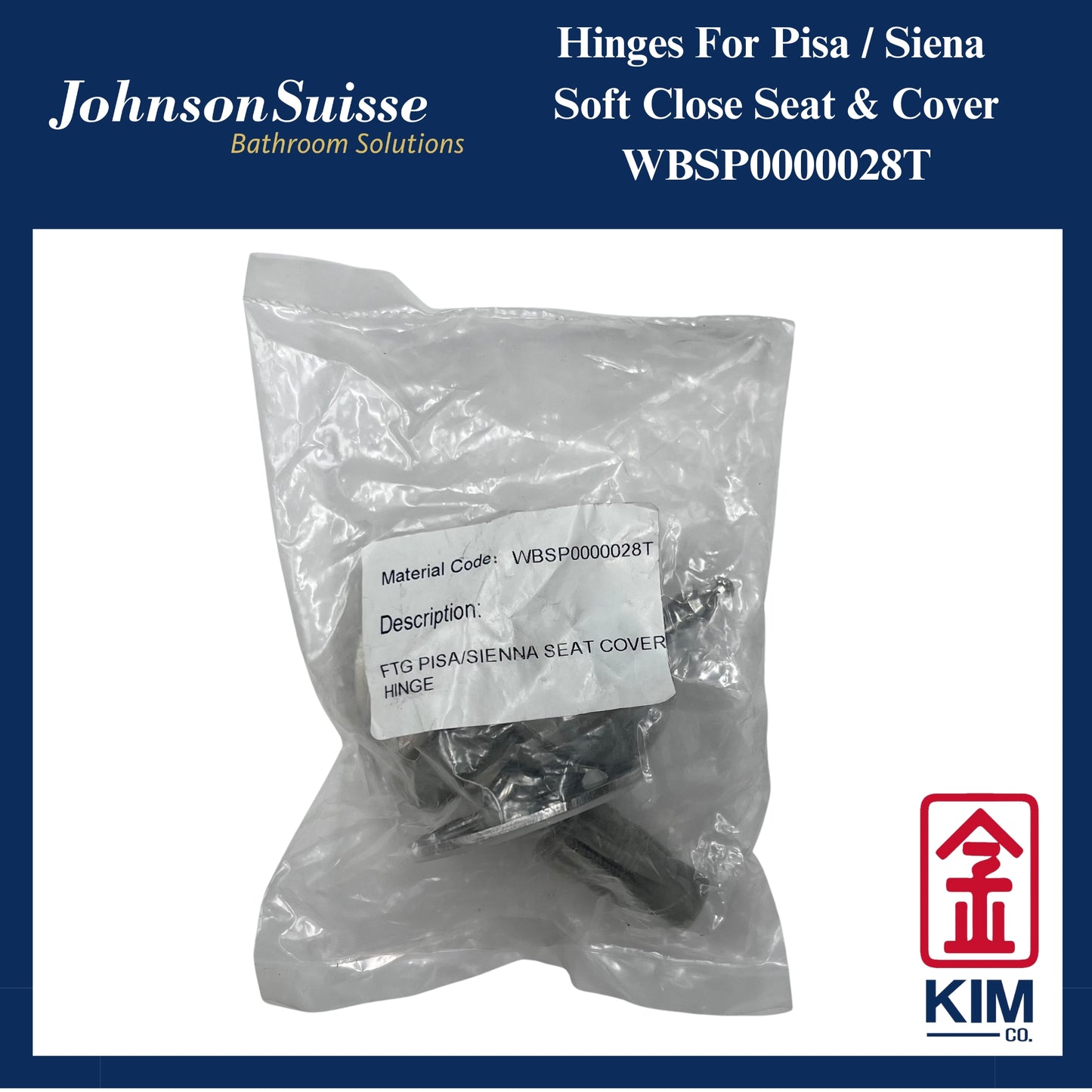 Johnson Suisse Hinges For Pisa / Siena Soft Close Seat & Cover (WBSP0000028T)