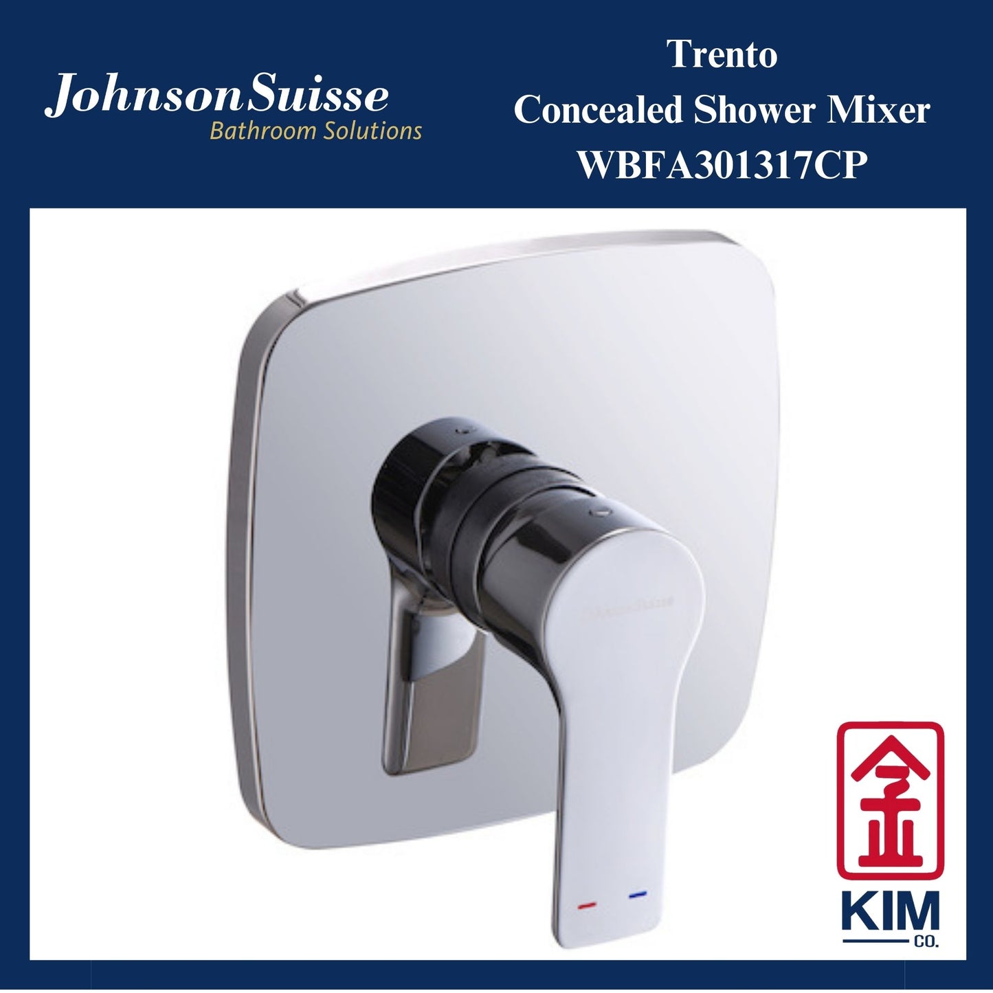 Johnson Suisse Trento Concealed Shower Mixer (WBFA301317CP + WBFA301321CP)