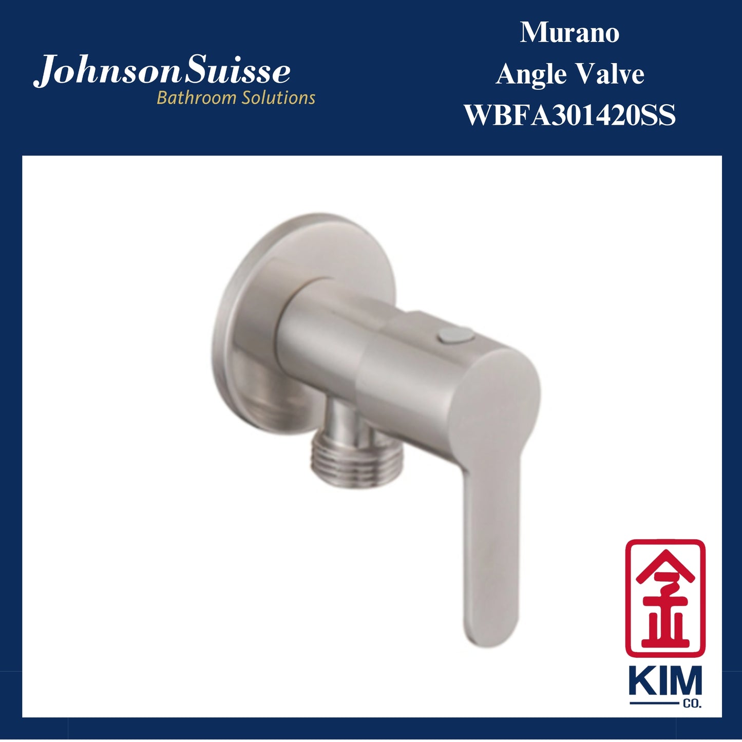 Johnson Suisse Murano Angle Valve (WBFA301420SS)