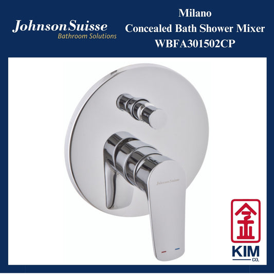 Johnson Suisse Milano Concealed Bath Shower Mixer (WBFA301502CP)