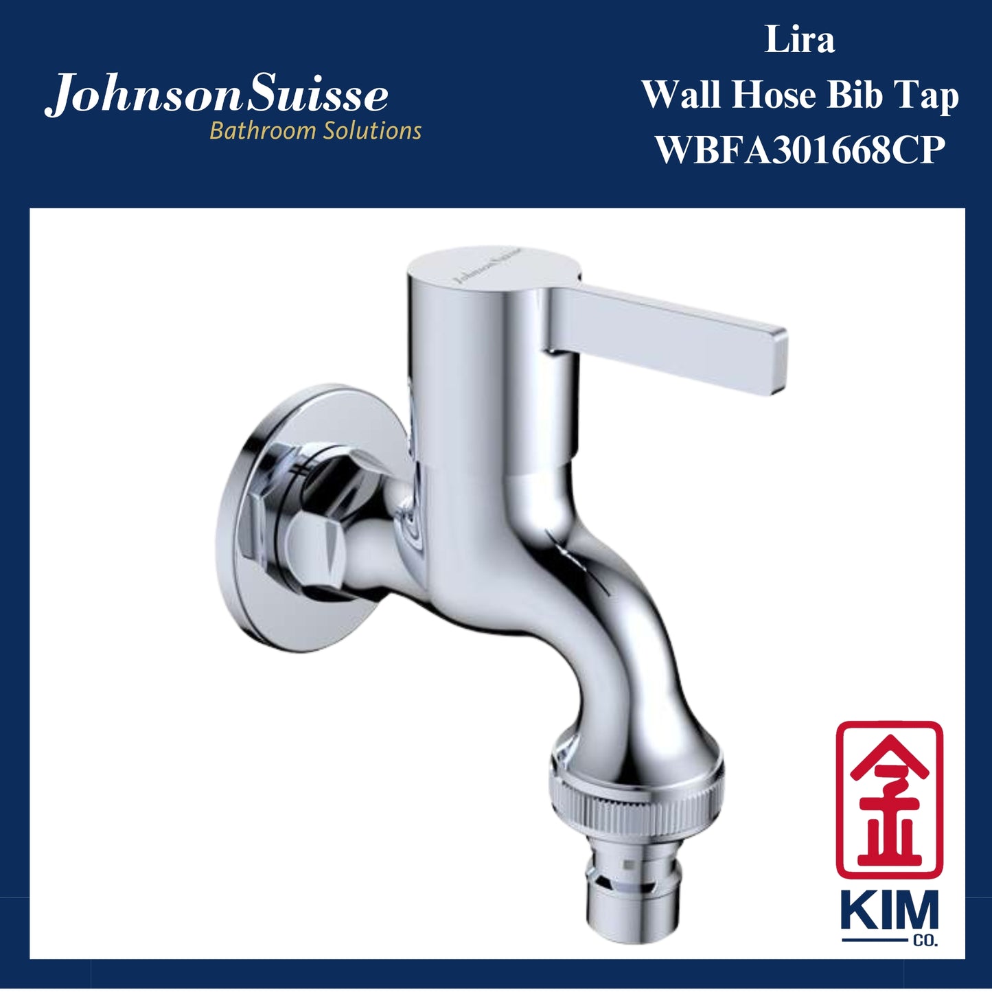 Johnson Suisse Lira Wall Hose Bib Tap (WBFA301668CP)
