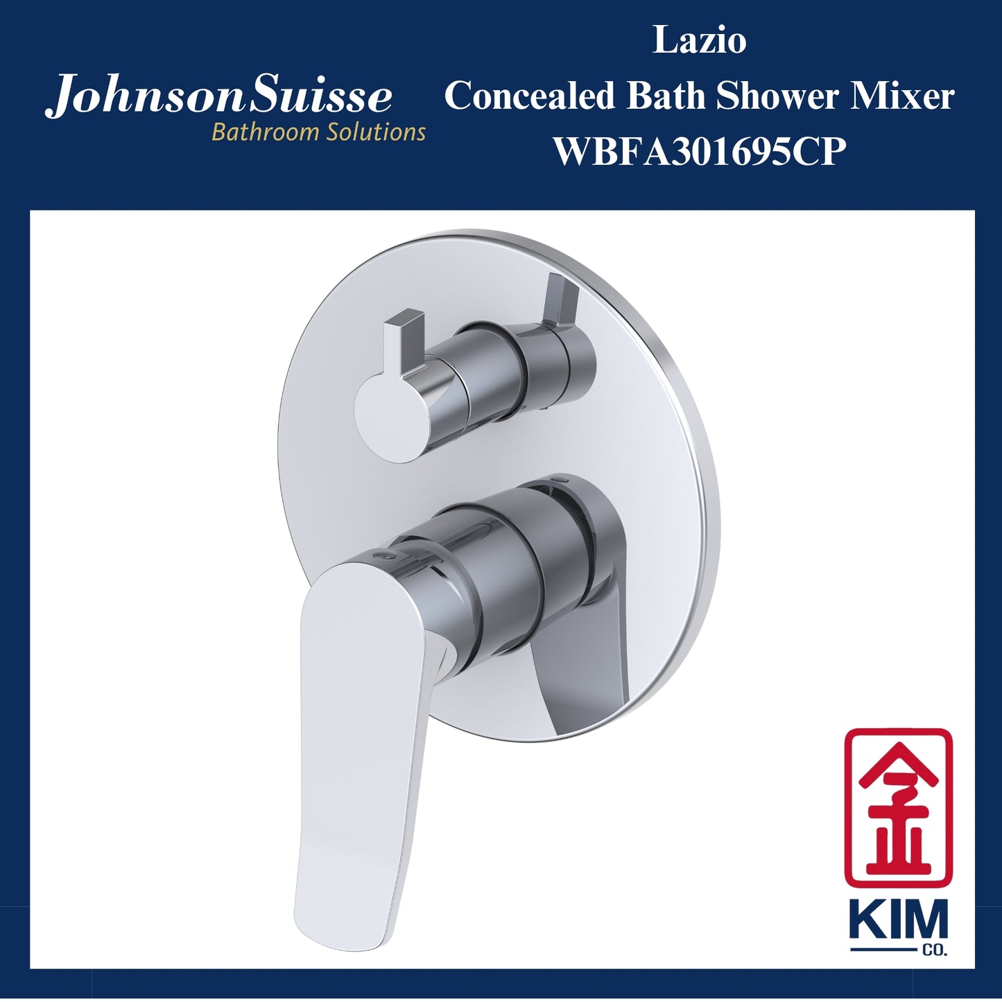 Johnson Suisse Lazio Concealed Bath Shower Mixer (WBFA301695CP)
