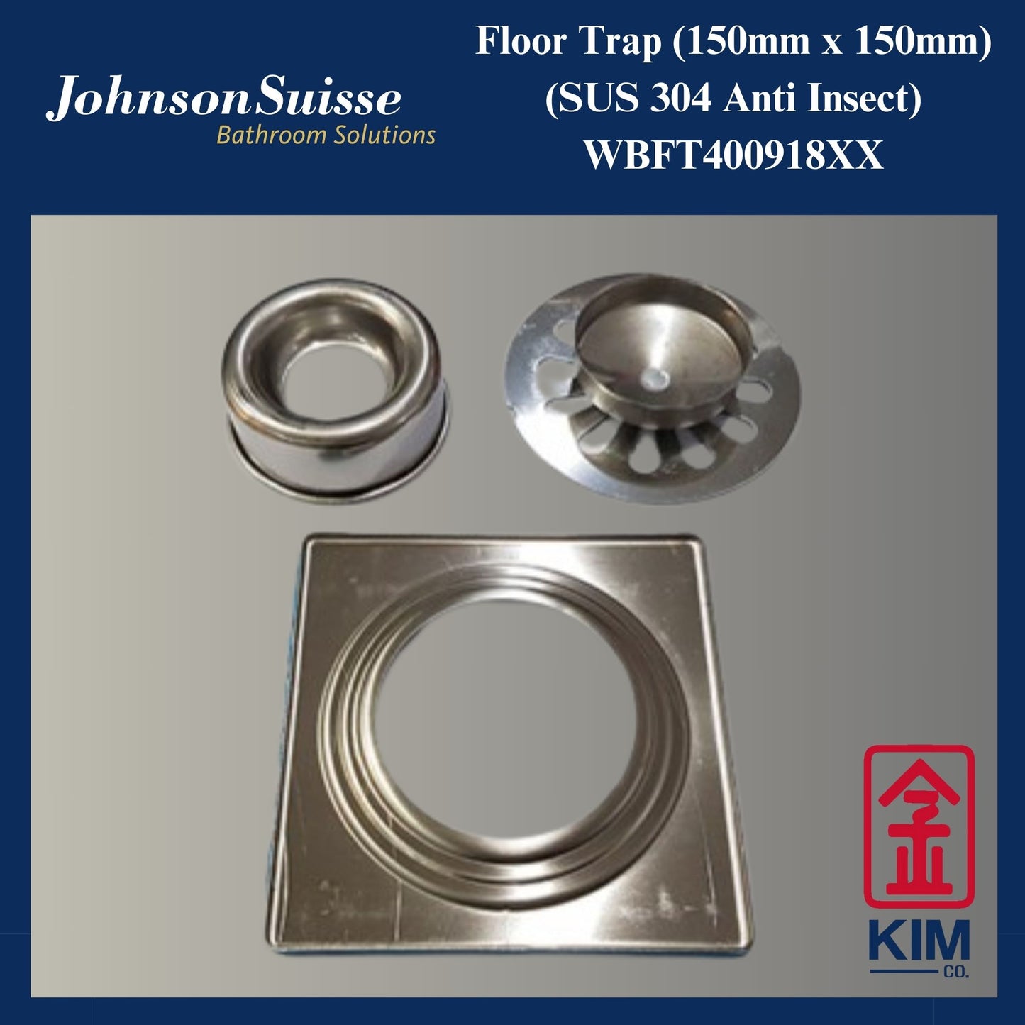Johnson Suisse Stainless Steel 304 Floor Trap (WBFT400918XX)
