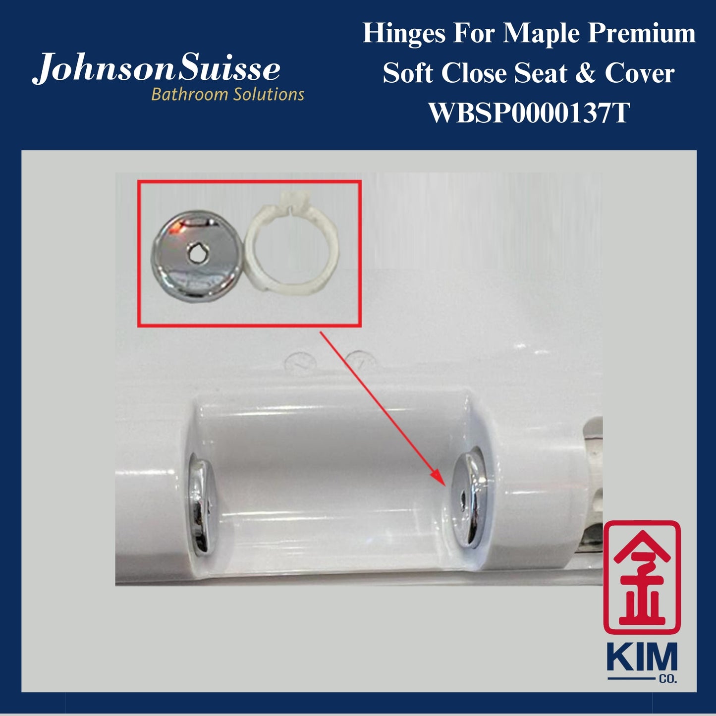 Johnson Suisse Hinges For Maple Premium Soft Close Seat & Cover (WBSP0000137T)