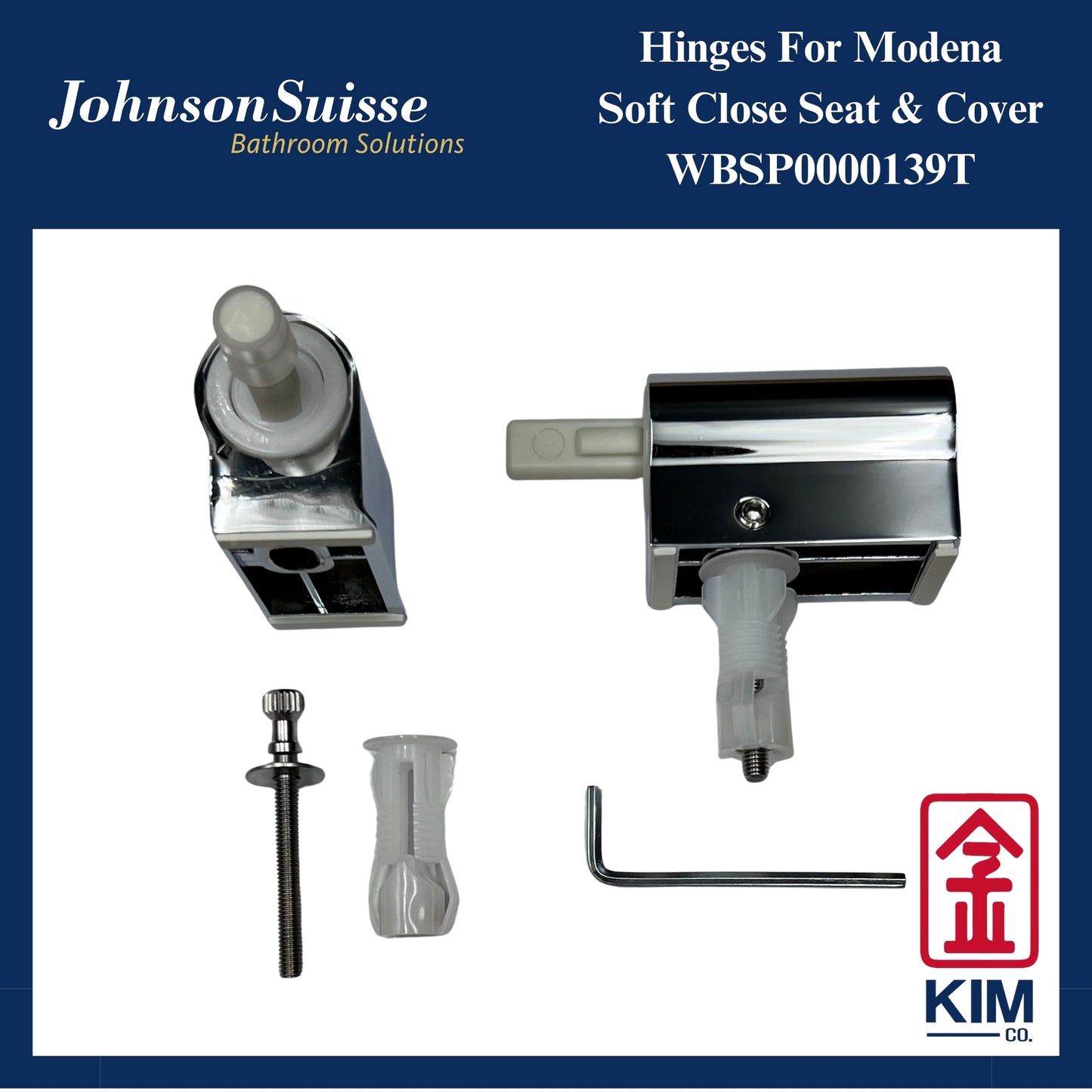 Johnson Suisse Hinges For Modena Soft Close Seat & Cover (WBSP0000139T)