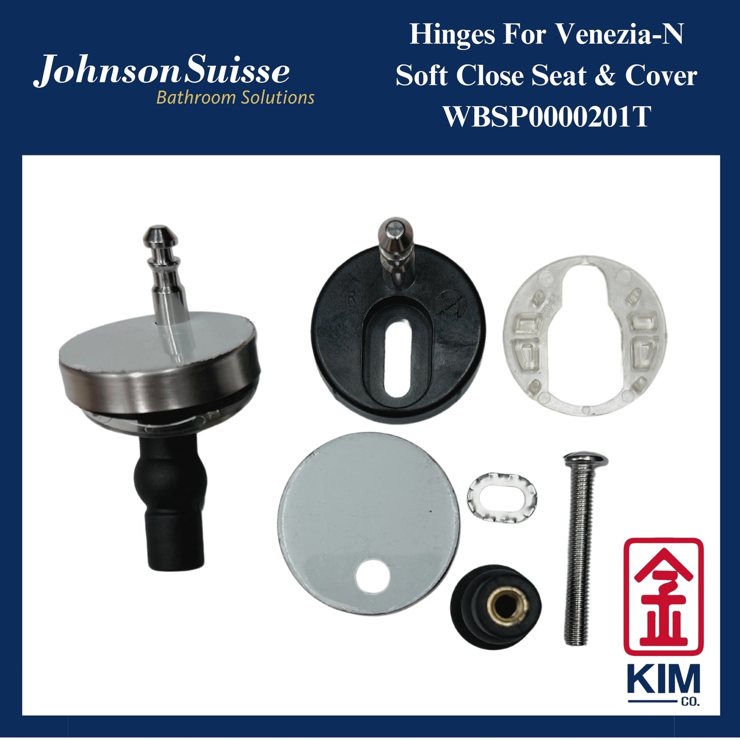 Johnson Suisse Hinges For Venezia-N Soft Close Seat & Cover (WBSP0000201T)