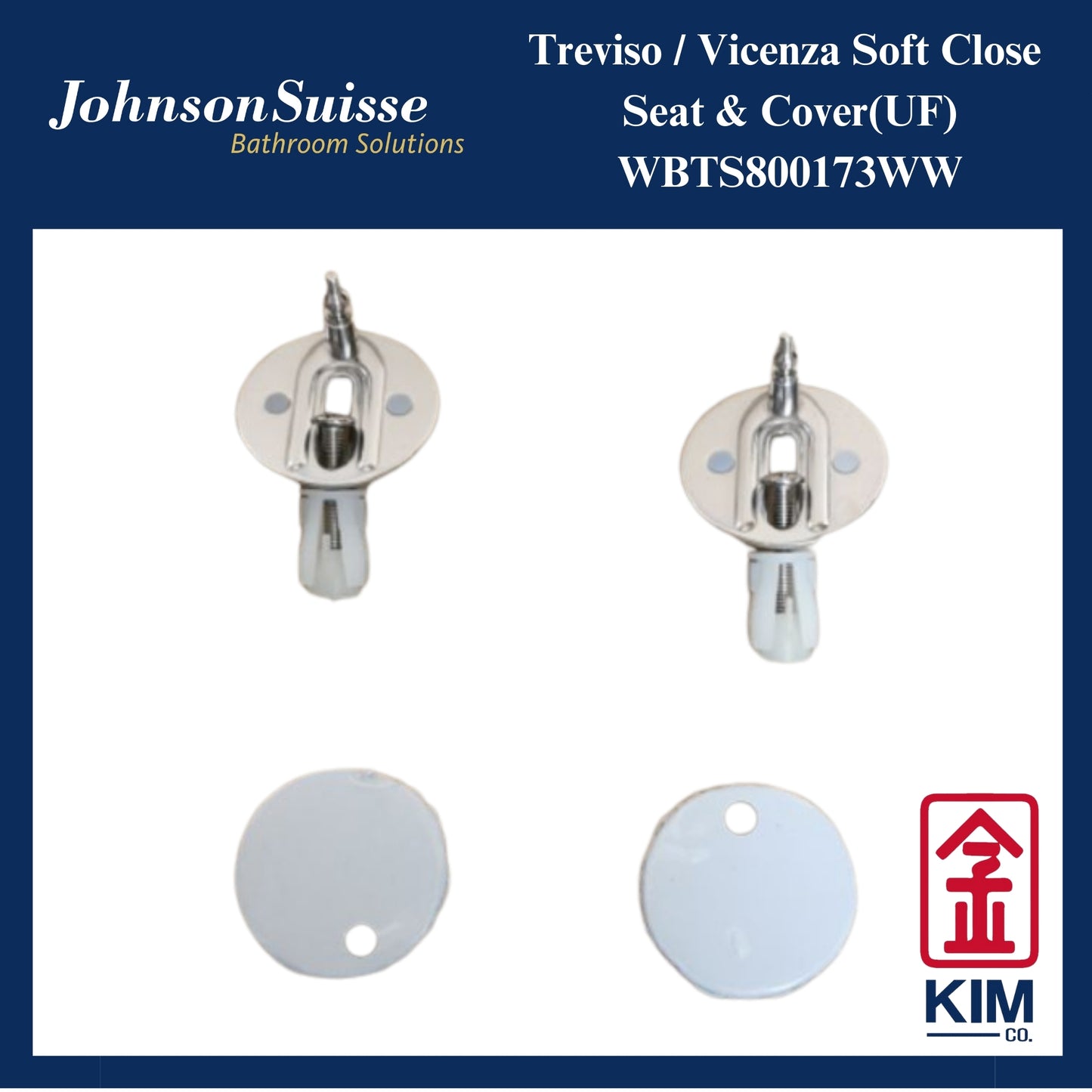 Johnson Suisse Treviso / Vicenza Soft Close Seat & Cover (UF)(WBTS800173WW)