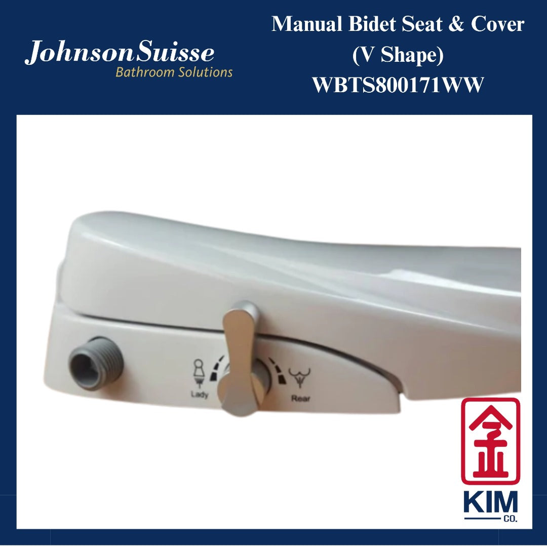 Johnson Suisse Manual Bidet Seat & Cover V Shape (WBTS800171WW)