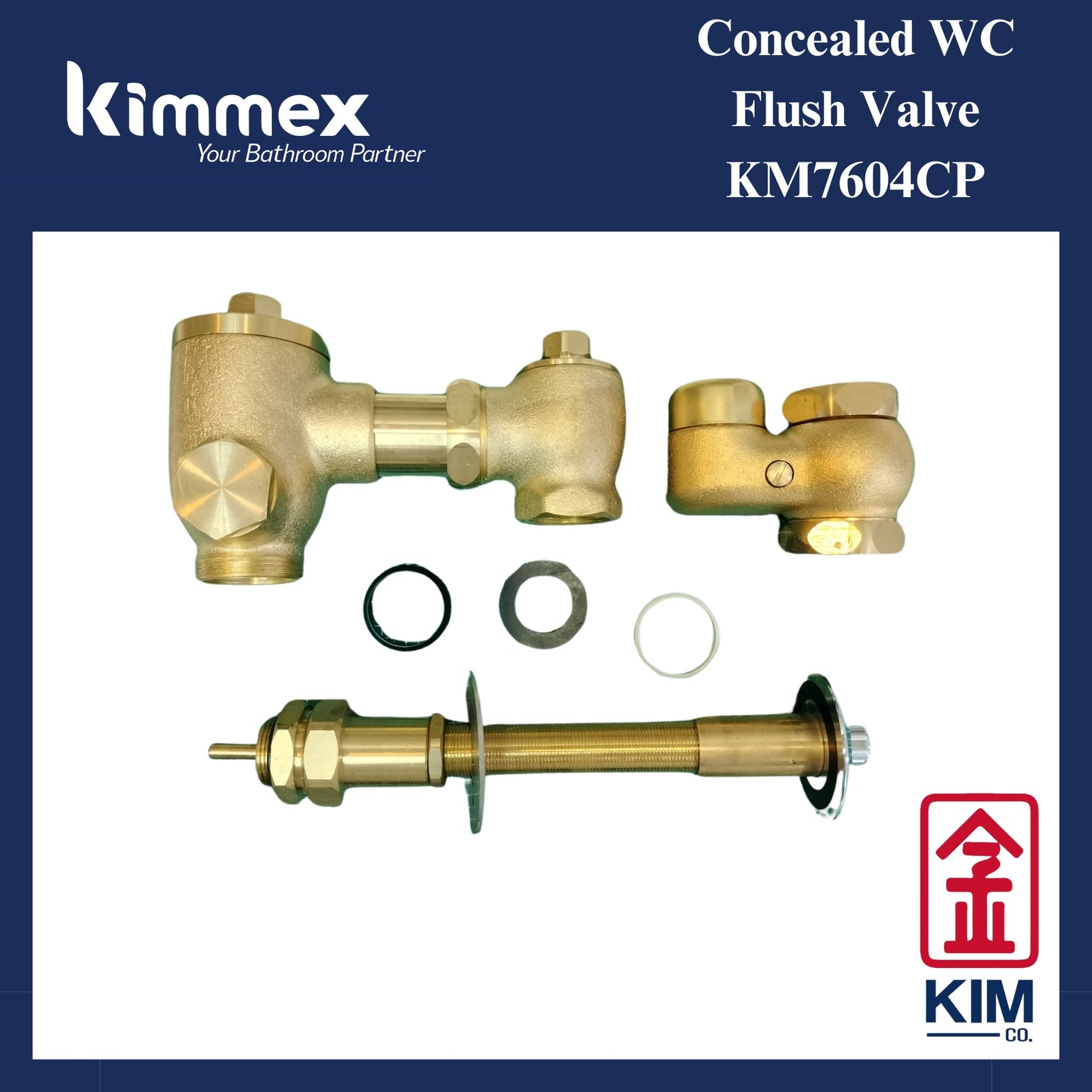 kimmex Concealed Wc Flush Valve (KM7604CP)