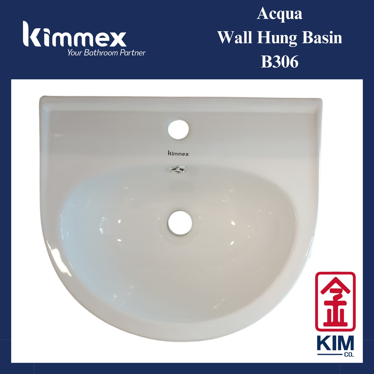 kimmex Acqua Wall Hung Basin Set (B306)