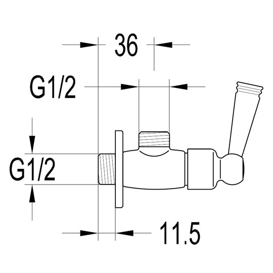 Premtex Angle Valve (PRM-AVC3D-LA-CP)
