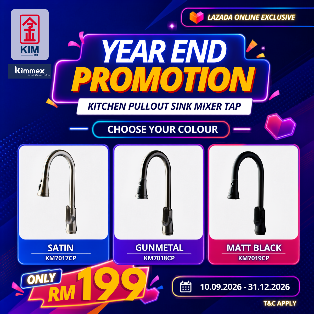 🔥𝐘𝐄𝐀𝐑 𝐄𝐍𝐃 𝐒𝐀𝐋𝐄𝐒🔥- kimmex Pull Out Kitchen Mixer Tap